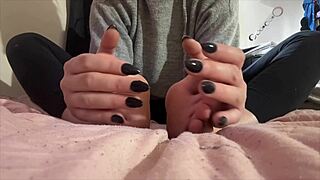 Artemisia's secretive feet hands fetish tease with long nails