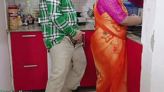 desi bhabhi moans loud as huge cock pounds her kitchen pussy hard homemade indian style close up rough