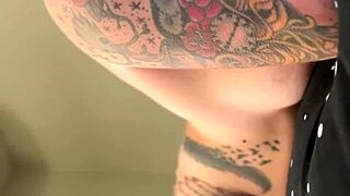 big tit gf lola maverick teases with striptease and clothes ripped in bed