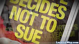 Milf redhead licks pussy in hot les threesome?