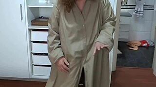 Curvy Stepmom in Lingerie Flashes Her Huge Hairy Pussy While Masturbating to Naughty Messages