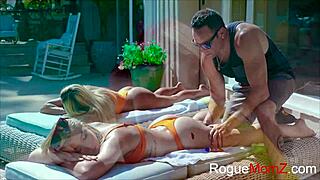 Stepdaughter fools stepmom with stepdad riding his cock like whore