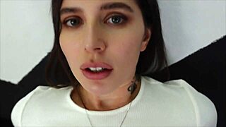 i sucked the tattoo master's huge penis then gave my tight pussy to client after session