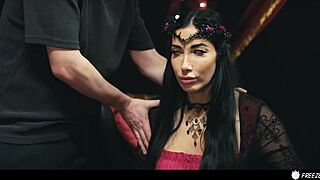 big boobs brunette milf facefucked swallows cum time stop