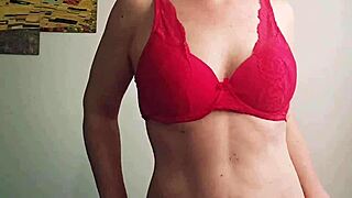 sexy milf strips lingerie stockings nylon teasing slutty homemade start