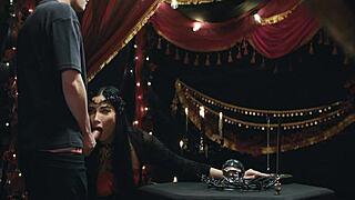 big boobs brunette milf facefucked swallows cum time stop