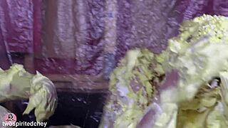 three curvy milfs get messy with that spray gunge fun