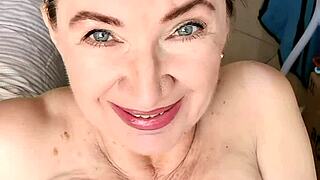 busty granny sexy black stockings pleasure all positions dildo play