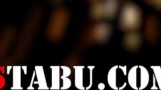 leather-clad dominatrix teases then rides lover's cock in tall heels cosplay 😈🔥