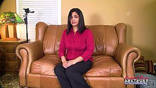 Zenee Curvy Big Tits Brunette Gags on Cock Before Intense Anal Pounding Slam