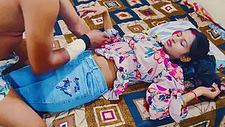 Indian college girl returns home to stepbrother's rough pounding in Hindi