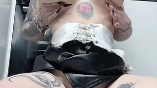 Housewife sneaks big cock fuck while husband works late