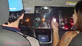 we paid uber with wet pussy and blowjob after swing club no cash left!