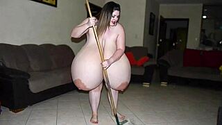 wanna watch ai busty aunties clean floors topless?