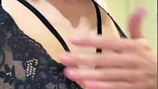 stepmom strips off showing her sexy underwear