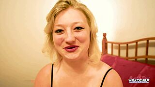 Faiths hope's petite big tits blonde gags on cock passionately