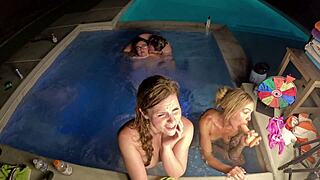 i joined deliah grace and scarlett venom's hot tub group fun