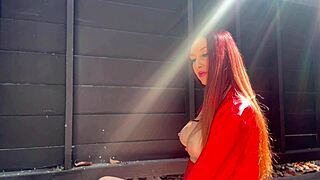 damn italian milf artemisia's huge natural tits look sexy outdoors 🔥🍒😍