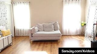 lesbian dildo queens sara jay and huge tit cougar scissor wildly