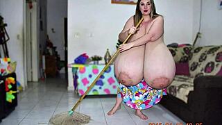 wanna watch ai busty aunties clean floors topless?