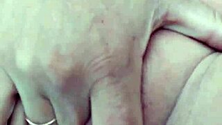 my shaved pussy throbs with magic wand orgasm right in the wet garden