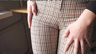 naughty office coworker teases cameltoe then denies your urge