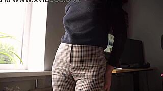 naughty office coworker teases cameltoe then denies your urge