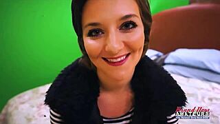 kylie tiny brunette's messy rimjob deepthroat and passionate cum swallow