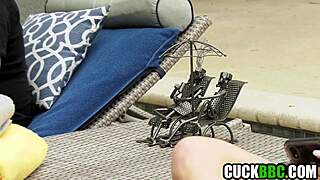 Caged Hubby Eyes Monster BBC Ravage Wife's Ass