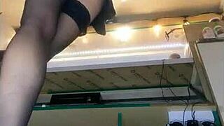 damn this sexy milf bitch flashes ass in miniskirt snow