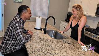 cougar milf hooks up bbc date app fucks son's classmate bareback