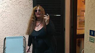 augusta smokes fetish cig with extra long holder like a slut