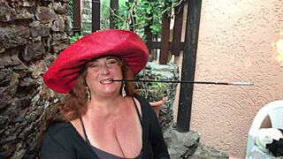 augusta smokes fetish cig with extra long holder like a slut