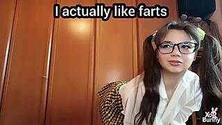 Fart fetish close-up: Romanian teen's hairy ass POV release