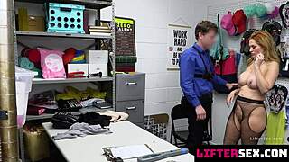 Thieving bitch, spread those cheeks for pussy search and rough cop pounding!