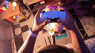 thick pawg gracie deepthroats and swallows gamer bbc creampie