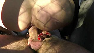 hey blonde milf, sit your pussy on my cock in the car already