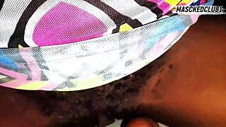 sexyrita teases maskedclub1's monster bbc deep in wet ebony milf pussy