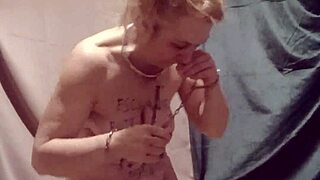 Slave takes piss whips and deepthroats dildo so naughtily