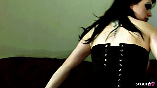 big tits goth milf jasmine james corsage roleplay seduces monster cock rough no condom pool quickie
