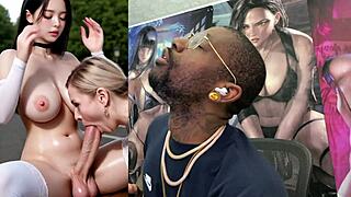 m3gan 3.0's long transgender cock cums on milf sucker
