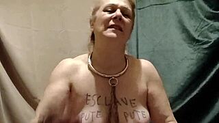 Slave takes piss whips and deepthroats dildo so naughtily