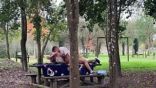 Caught Stepmom Fucking Hard Outdoors!