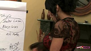Mature slut's tits smother cock before cowgirl ride to cumshot!