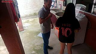 Guilty Housewife's Desperate Ass Payment to Repairman Thrills Her