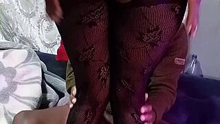 curvy ebony homemade creampie ride bareback on thick cock dripping wet