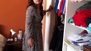 great clips of my stepmom in panties dressing and showing curves