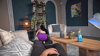 alone at home stepson can't resist his young stepmom's tempting ass shake