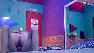 Doggy pounding then cowgirl ride in motel gets super intense
