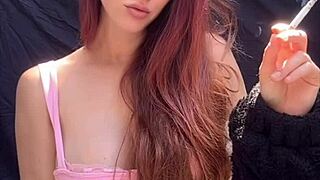 artemisia's outdoor long hair smoking tits fetish solo